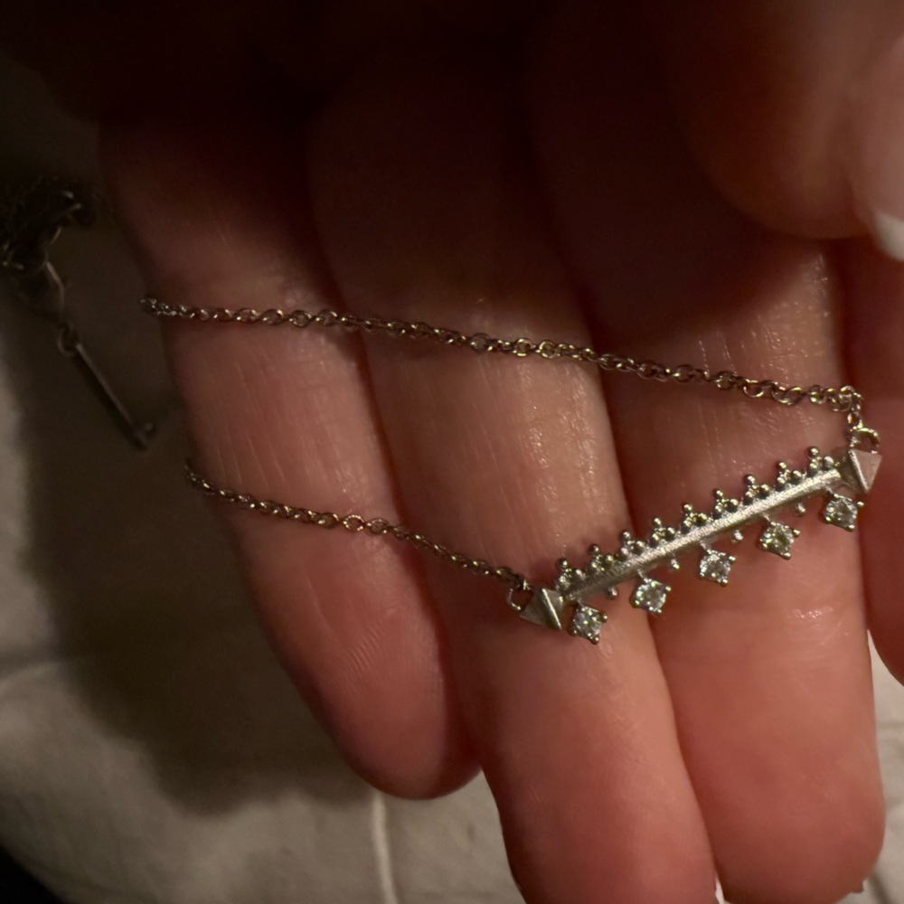 Kendra Scott 14k white gold Anissa Bar Necklace